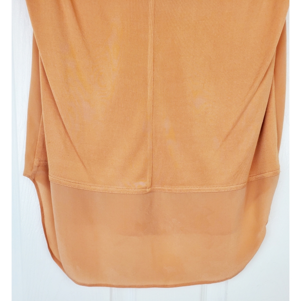 NWT a loves a clay silk fabric mix woven blouse - Picture 11 of 12